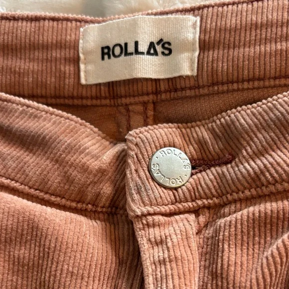 ROLLA'S Dusty Pink Corduroy Flare Jeans - Picture 5 of 11
